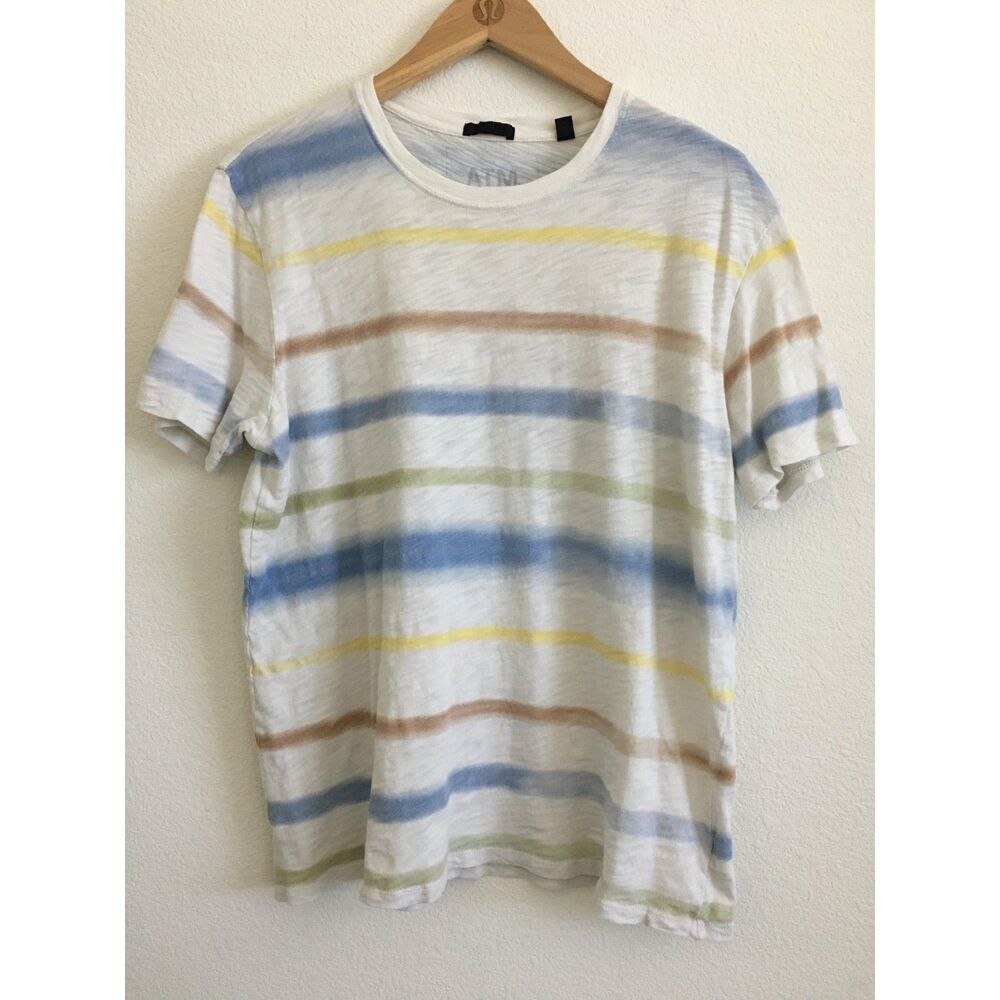 ATM Anthony Thomas Melillo Striped Slub T-Shirt Men’s M Cotton Made in Peru